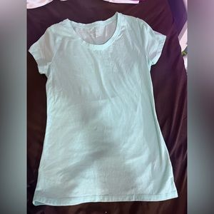 light blue tee